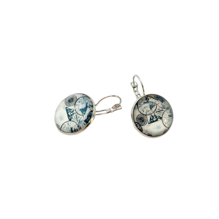 Earrings steel earth